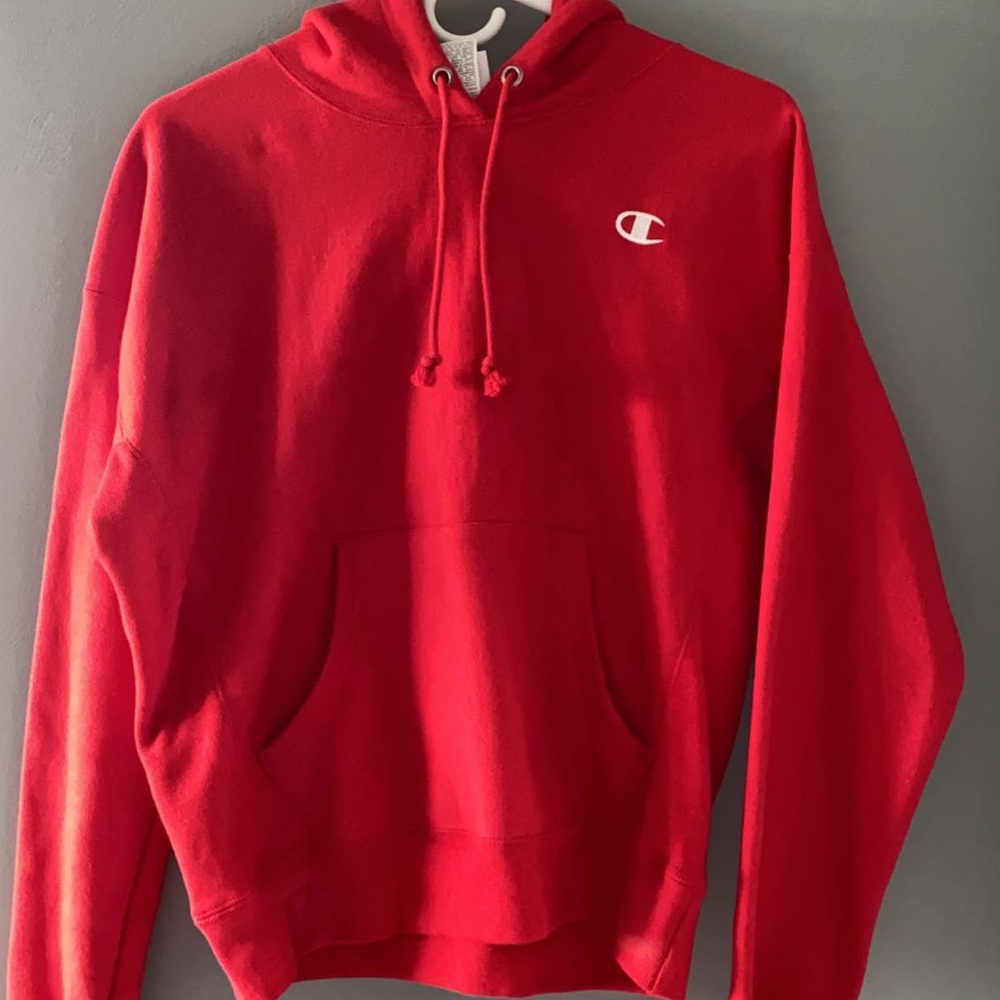 Medium red champion hoodie!